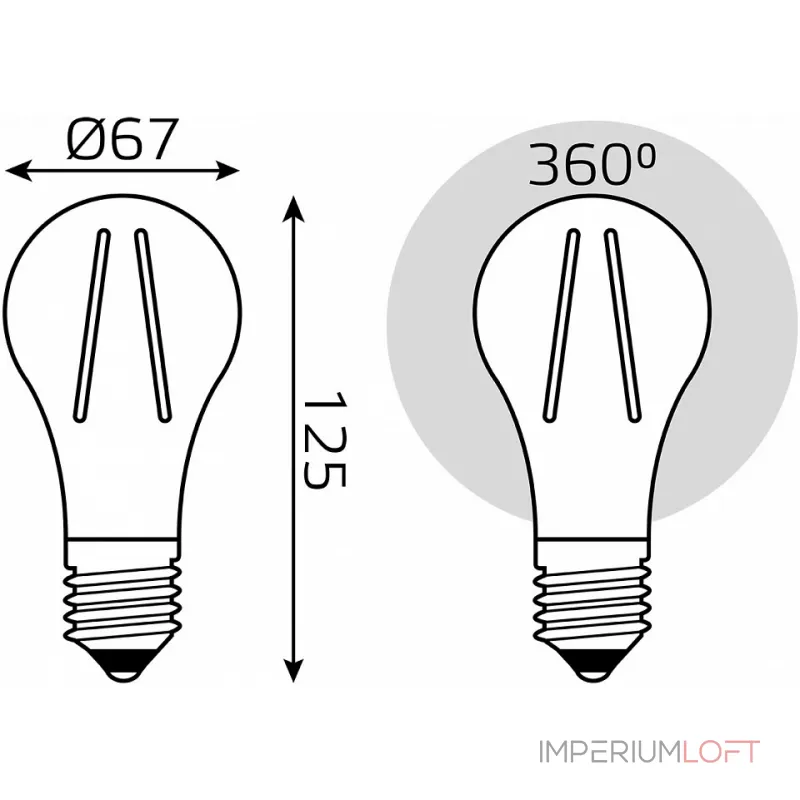 Лампа светодиодная Gauss Filament E27 22Вт 4100K 102902222 от ImperiumLoft Лампа светодиодная Gauss Filament E27 22Вт 4100K 102902222 от ImperiumLoft