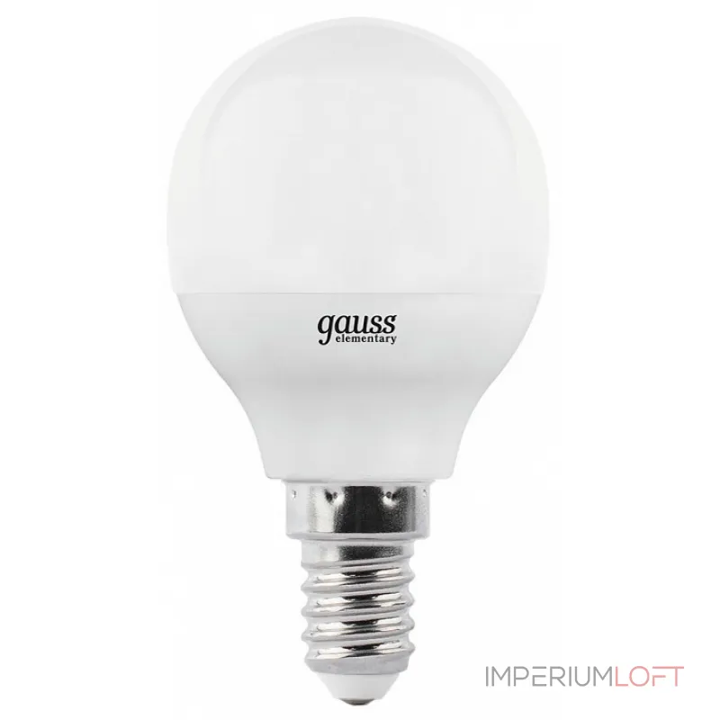 Лампа светодиодная Gauss LED Elementary Globe E14 8Вт 3000K 53118 от ImperiumLoft