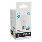 Лампа светодиодная Gauss Led Elementary A60 E27 7Вт 4100K 23227A Цвет арматуры золото Цвет плафонов золото от ImperiumLoft