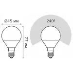 Лампа светодиодная Gauss LED Elementary Globe E14 8Вт 3000K 53118 от ImperiumLoft