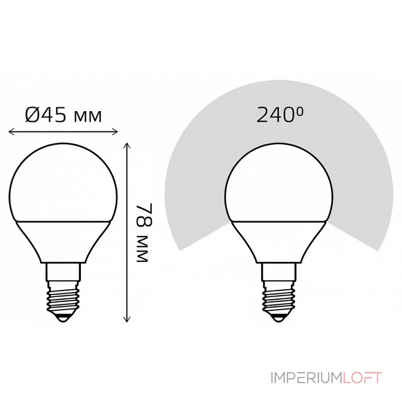 Лампа светодиодная Gauss LED Elementary Globe E14 6Вт 4100K 53126 Цвет арматуры белый Цвет плафонов белый от ImperiumLoft Лампа светодиодная Gauss LED Elementary Globe E14 6Вт 4100K 53126 Цвет арматуры белый Цвет плафонов белый от ImperiumLoft