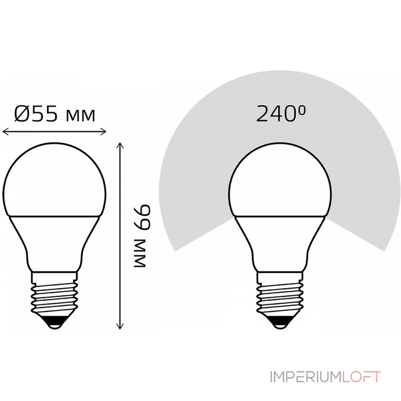 Лампа светодиодная Gauss E27 7Вт 6500K 102502307 от ImperiumLoft Лампа светодиодная Gauss E27 7Вт 6500K 102502307 от ImperiumLoft