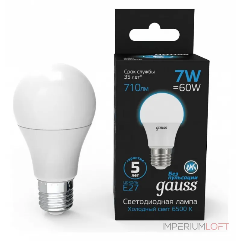Лампа светодиодная Gauss E27 7Вт 6500K 102502307 от ImperiumLoft Лампа светодиодная Gauss E27 7Вт 6500K 102502307 от ImperiumLoft