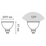 Лампа светодиодная Gauss Led Elementary MR16 GU5.3 3.5Вт 3000K 13514 от ImperiumLoft