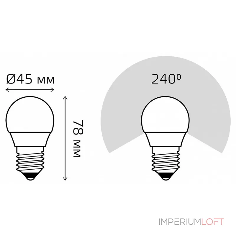 Лампа светодиодная Gauss E27 8Вт 3000K 53218 Цвет арматуры хром Цвет плафонов белый от ImperiumLoft Лампа светодиодная Gauss E27 8Вт 3000K 53218 Цвет арматуры хром Цвет плафонов белый от ImperiumLoft