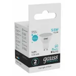 Лампа светодиодная Gauss Софит GU10 5.5Вт 4100K 13626 от ImperiumLoft