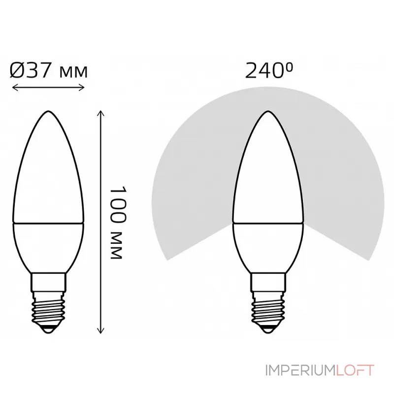 Лампа светодиодная Gauss 331 E14 6Вт 4100K 33126 от ImperiumLoft