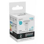 Лампа светодиодная Gauss Софит GU10 5.5Вт 4100K 13626 от ImperiumLoft