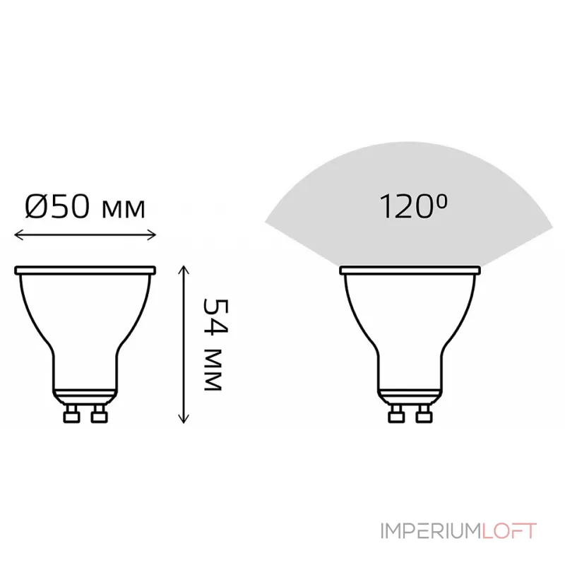 Лампа светодиодная Gauss Софит GU10 5.5Вт 4100K 13626 от ImperiumLoft Лампа светодиодная Gauss Софит GU10 5.5Вт 4100K 13626 от ImperiumLoft