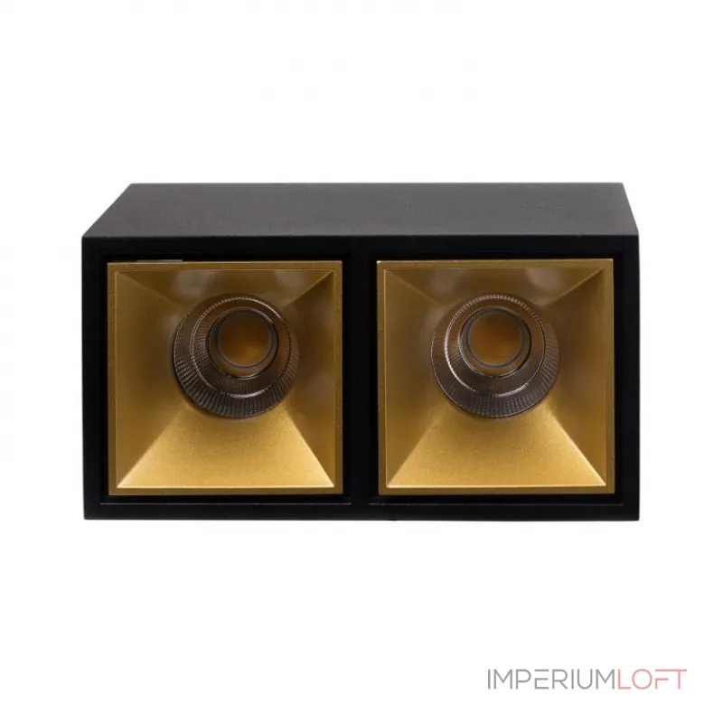 Накладной светодиодный светильник Ledron KUBING 2 Black-Gold от ImperiumLoft
