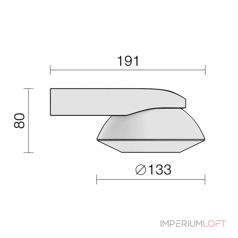 Накладной светодиодный светильник Ledron KRIS SLIM White-Gold от ImperiumLoft