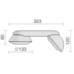 Накладной светодиодный светильник Ledron KRIS SLIM 2 Black-Gold от ImperiumLoft