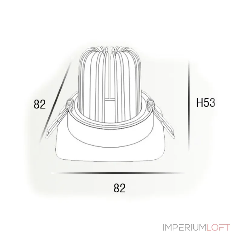 Светодиодный встраиваемый светильник LH07S-S от ImperiumLoft