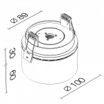 Встраиваемый поворотный светильник LeDron LB13 Black от ImperiumLoft