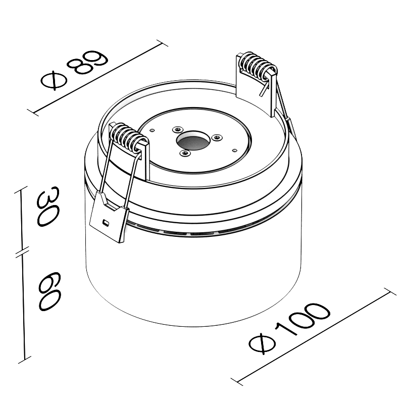 Встраиваемый поворотный светильник LeDron LB13 Black от ImperiumLoft