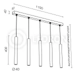 Подвесной светильник Ledron SAGITONY E5 T40 Black