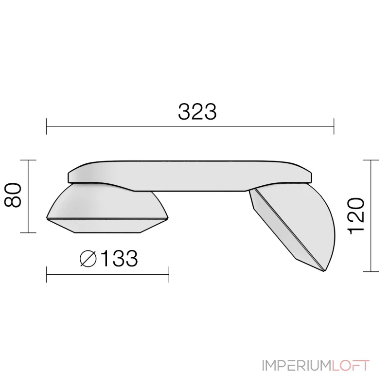 Накладной светодиодный светильник Ledon KRIS SLIM 2 White-Gold от ImperiumLoft