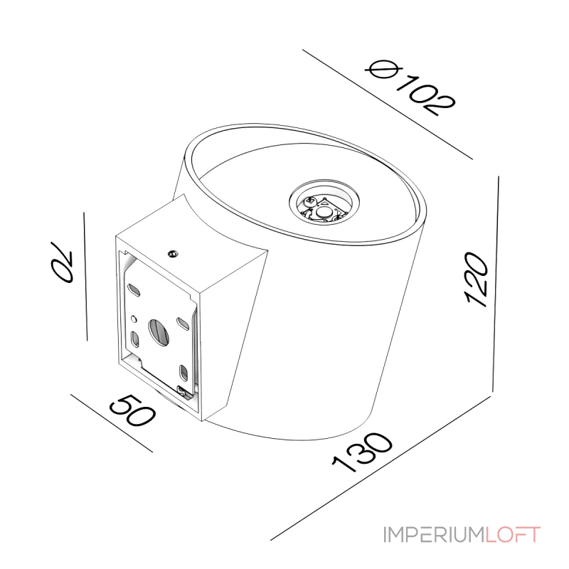 Светодиодное бра Ledron COME White-Gold от ImperiumLoft