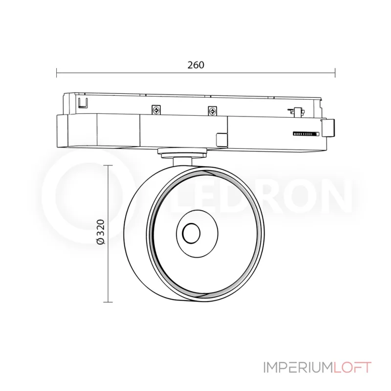 Светодиодный светильник LeDron MJ-1180 White для треков от ImperiumLoft