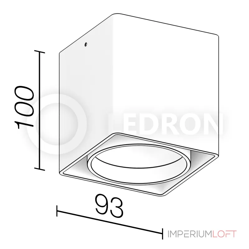 Накладной светильник Ledron KEA ED GU10 Black-White от ImperiumLoft