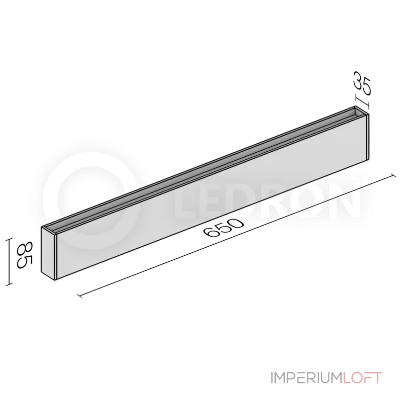 Светодиодное бра Ledron Long GW-M066/65 Black от ImperiumLoft Светодиодное бра Ledron Long GW-M066/65 Black от ImperiumLoft