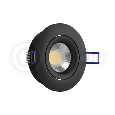 Встраиваемый поворотный светильник под сменную лампу Ledron AO1501006 Black