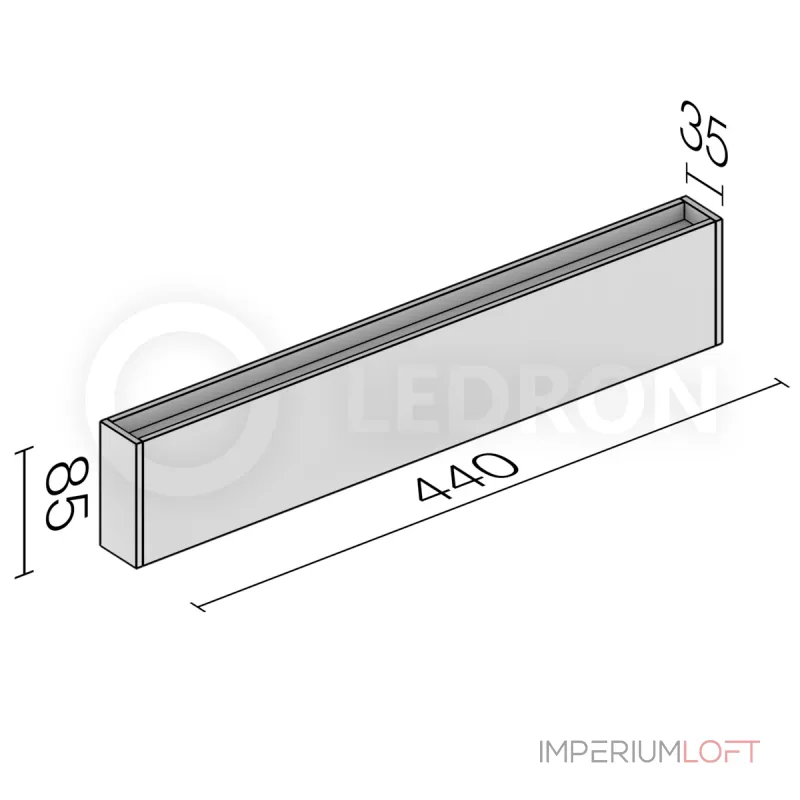 Светодиодное бра Ledron Long GW-M066/44 White от ImperiumLoft