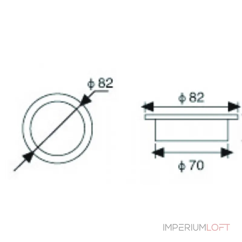 Встраиваемый светильник LeDron AO1501006 black от ImperiumLoft