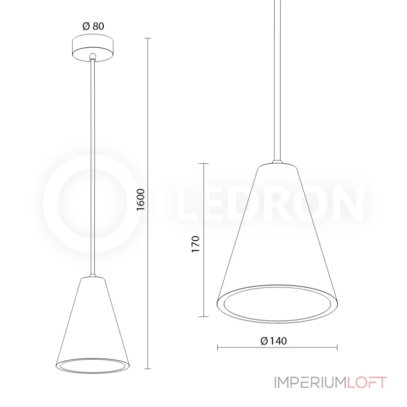 Подвесной светодиодный светильник LeDron PYRAMID C от ImperiumLoft