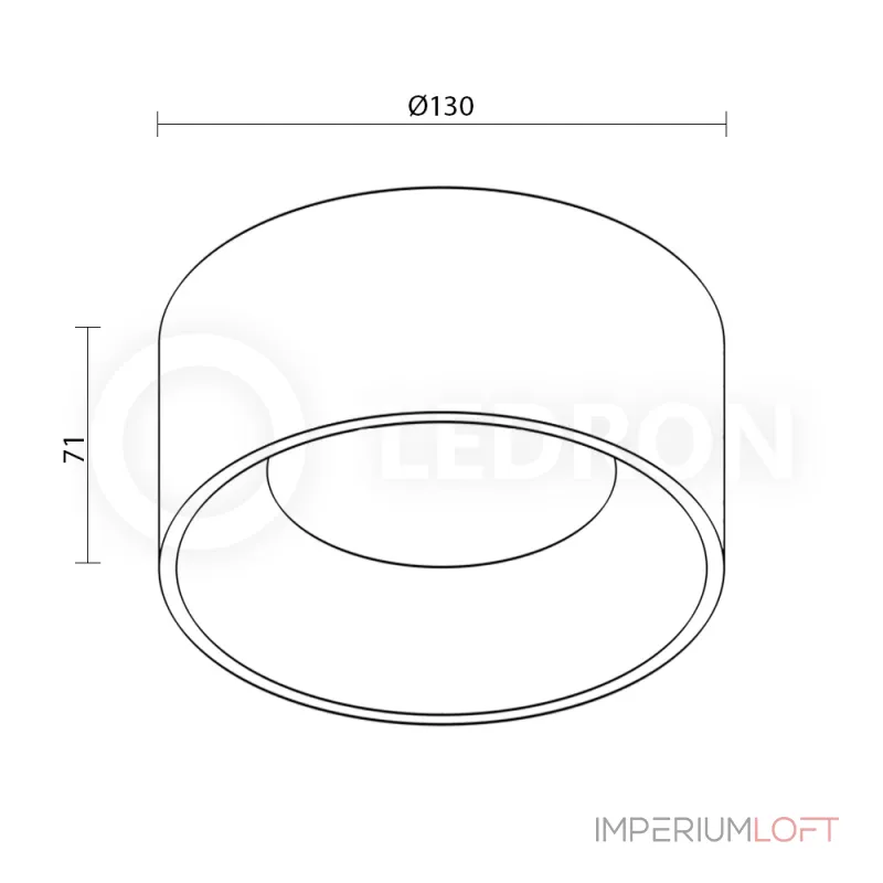 Накладной светодиодный светильник LeDron SUITABLE MINI TA-4500CR Black от ImperiumLoft