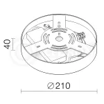 Накладной светодиодный светильник LeDron LTD0291 20W Y 4000K от ImperiumLoft