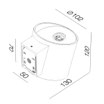Светодиодное бра LeDron COME Black-Gold от ImperiumLoft