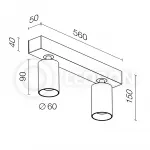 Накладной светодиодный светильник LeDron SAGITONY E2 S60 White от ImperiumLoft
