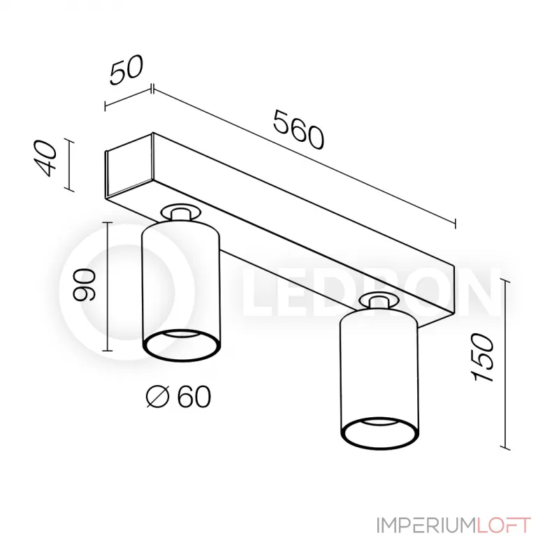 Накладной светодиодный светильник LeDron SAGITONY E2 S60 White от ImperiumLoft Накладной светодиодный светильник LeDron SAGITONY E2 S60 White от ImperiumLoft