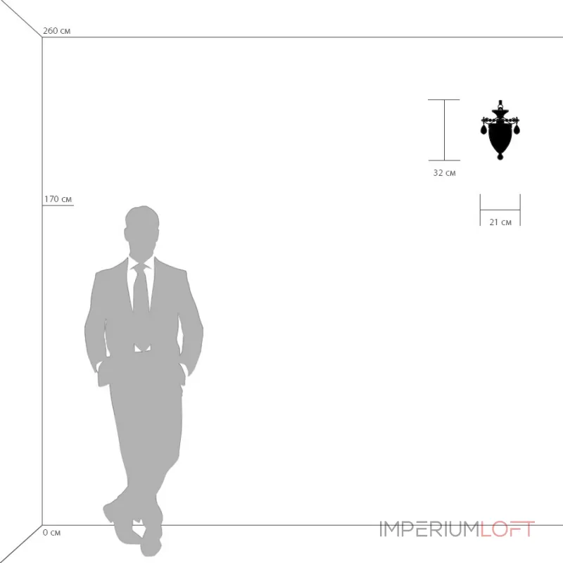 Бра Osgona Schon 790614 Цвет арматуры хром Цвет плафонов прозрачный от ImperiumLoft