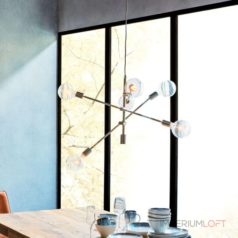 Люстра на штанге Mobile Chandelier - Large 6 хром