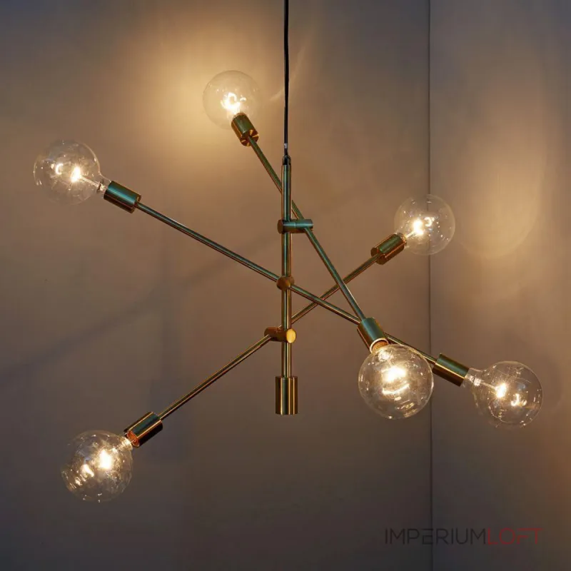 Люстра на штанге Mobile Chandelier - Large 6 бронза Люстра на штанге Mobile Chandelier - Large 6 бронза