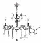 Подвесная люстра Lucia Tucci Barletta BARLETTA 122.8 cream white от ImperiumLoft