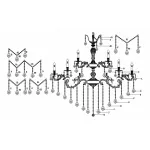 Подвесная люстра Lucia Tucci Barletta BARLETTA 122.16.8.6 coffe gold от ImperiumLoft