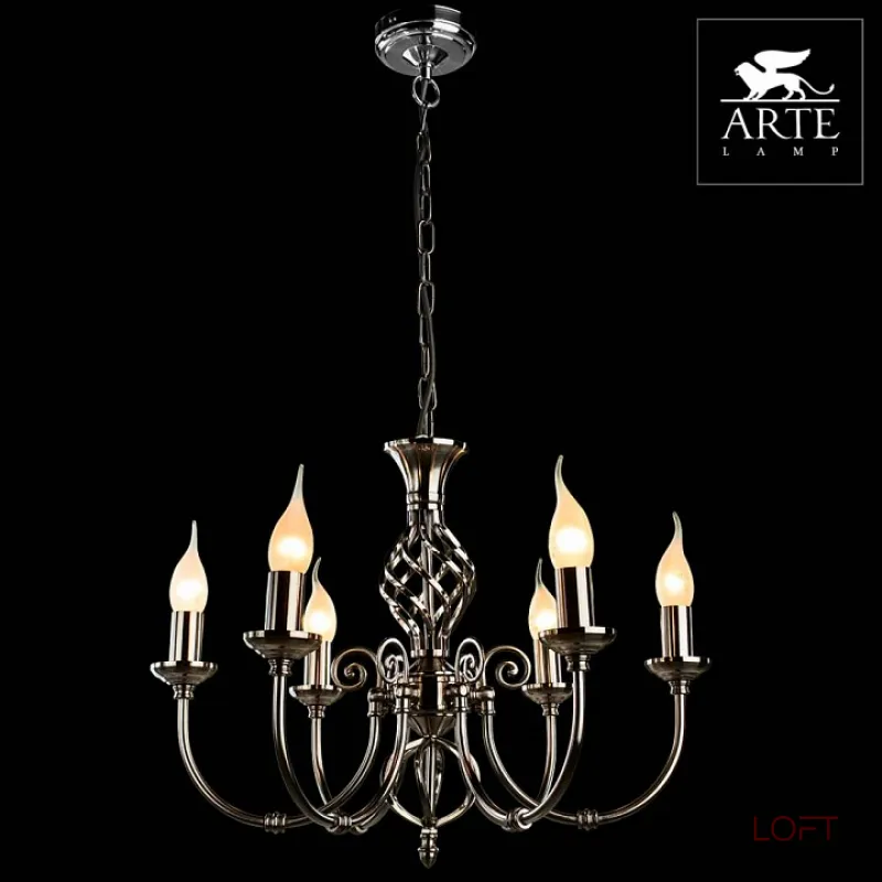Подвесная люстра Arte Lamp Zanzibar A8392LM-6SS Подвесная люстра Arte Lamp Zanzibar A8392LM-6SS