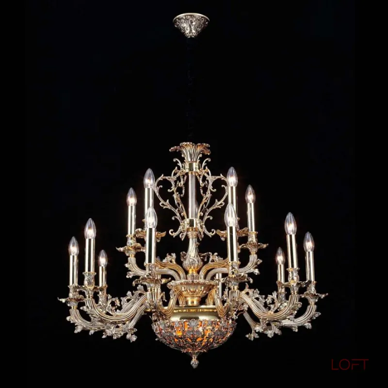 Подвесная люстра Lucia Tucci Firrnze FIRENZE 1780.15.3 antique gold от ImperiumLoft