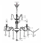 Подвесная люстра Lucia Tucci Barletta BARLETTA 122.6 coffe gold от ImperiumLoft