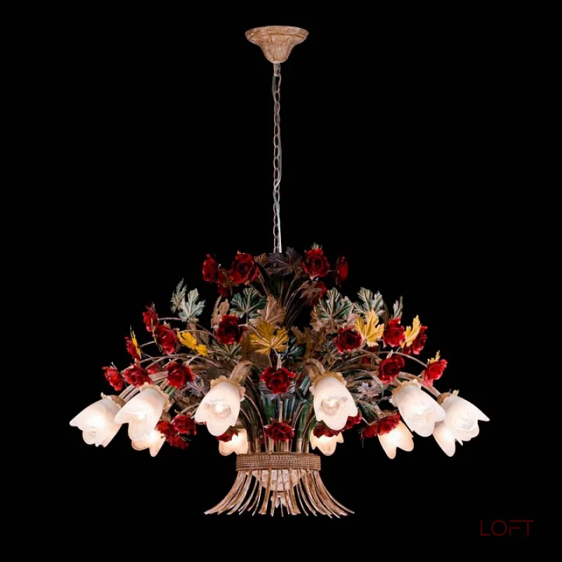 Подвесная люстра Lucia Tucci Fiori di rose Fiori di rose 1760.12 от ImperiumLoft