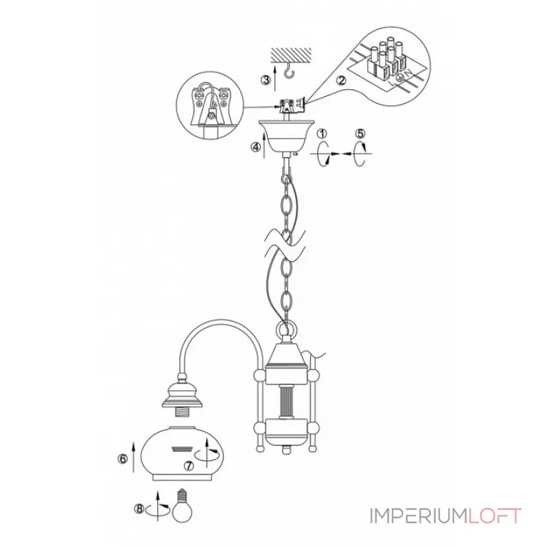 Подвесная люстра Globo Nostalgika 6900-3 от ImperiumLoft