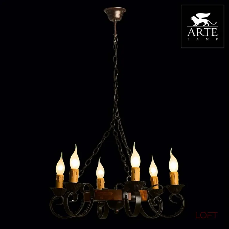 Подвесная люстра Arte Lamp Taverna A9520LM-6BR от ImperiumLoft Подвесная люстра Arte Lamp Taverna A9520LM-6BR от ImperiumLoft