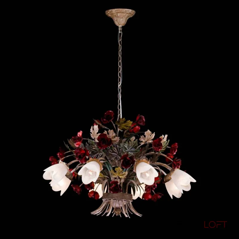 Подвесная люстра Lucia Tucci Fiori di rose Fiori di rose 1760.8 от ImperiumLoft