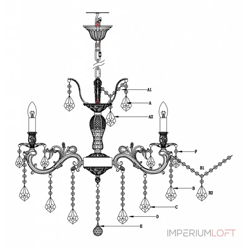 Подвесная люстра Lucia Tucci Barletta BARLETTA 122.8 antique от ImperiumLoft