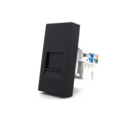 Розетка сетевая RJ-45 черная Розетка сетевая RJ-45 черная