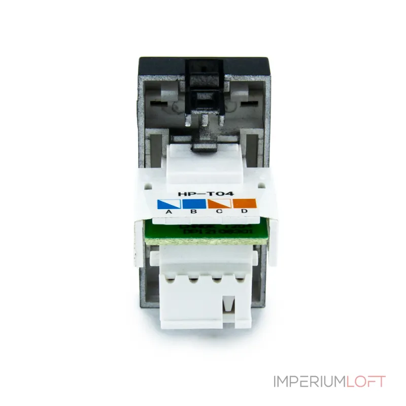 Розетка сетевая RJ-45 черная от ImperiumLoft