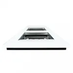 Белая рамка для одноклавишного сенсорного выключателя с двумя розетками от ImperiumLoft